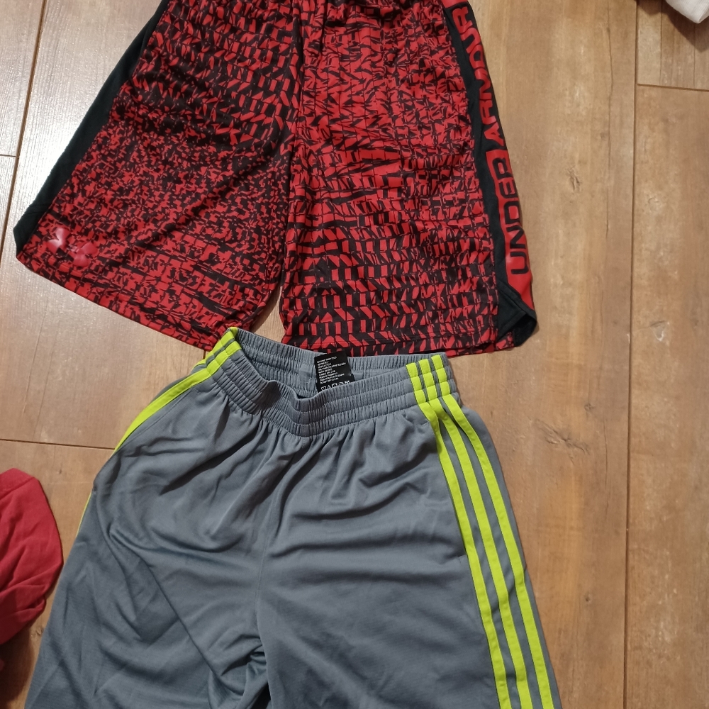 Boys Adidas and Under Armour shorts